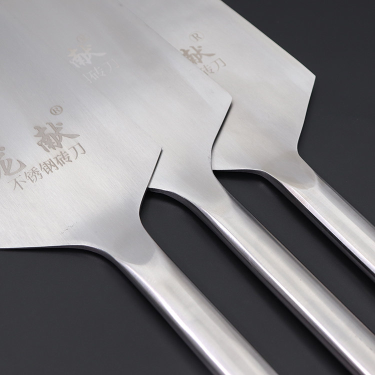 不锈钢轻薄款砌刀泥工砖刀手动瓦刀建筑砍砖刀双面砌刀