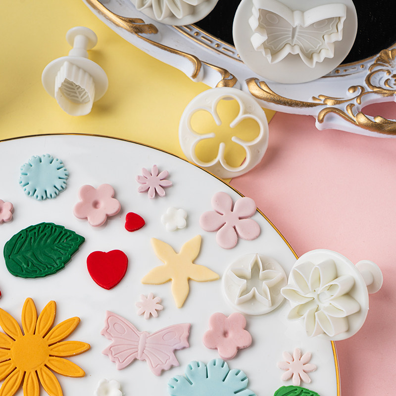 翻糖压花模具宝宝辅食蝴蝶多样馒头包子卡通节日装扮用品