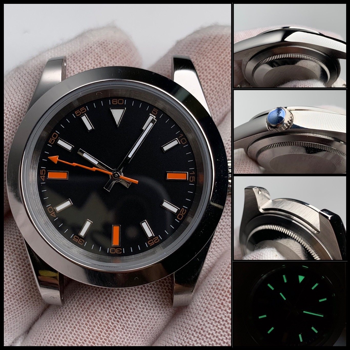 男士机械空霸夜光手表改装316l精钢表壳蓝宝石国产腕表