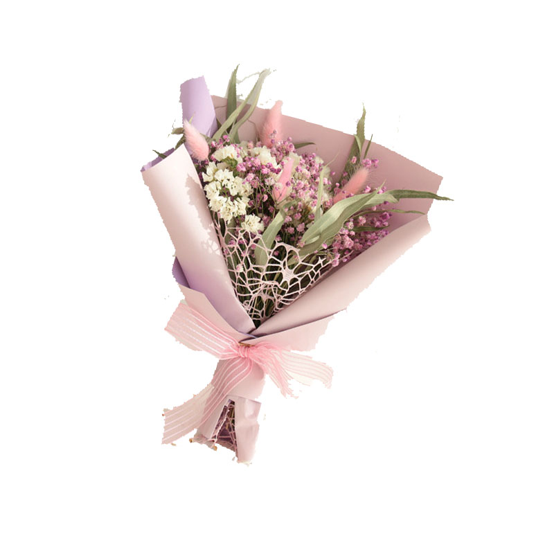 教师节礼物盒真干花小花花束纸包装老师满天星手提袋创意礼盒