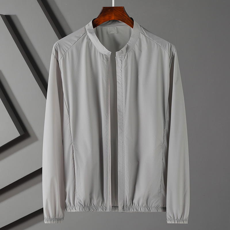 爸爸夏装无帽男士防晒衣冰丝超薄款中年防晒服中老年人外套男夏季