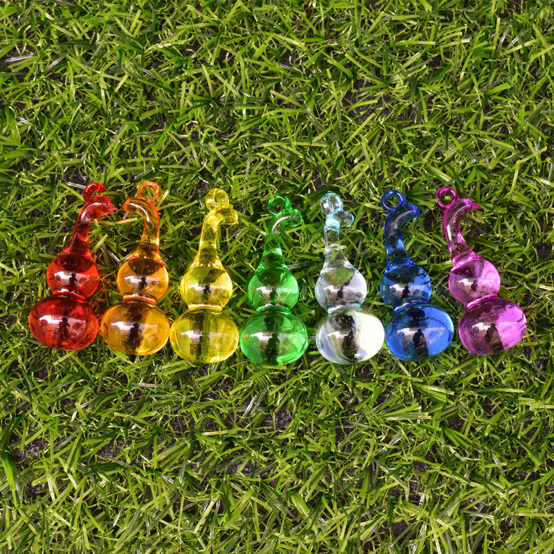 儿童亚克力水晶透明七色葫芦娃兄弟挂件男孩过家家手工串珠