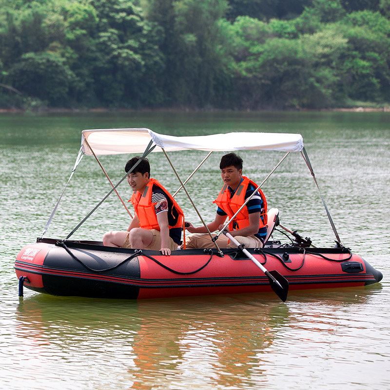 广州狼泳硬底三人橡皮艇冲锋舟加厚 小型防汛应急抗洪充气橡皮船