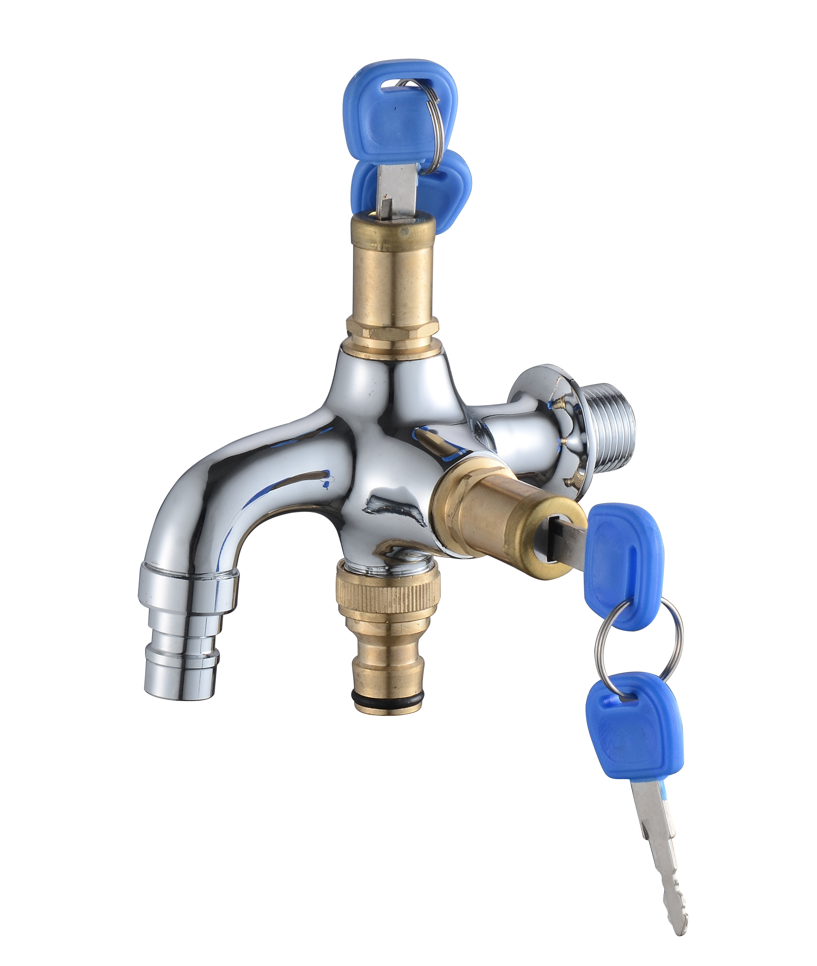 户外防盗加锁带锁水龙头4分钥匙洗衣机洗衣机龙头