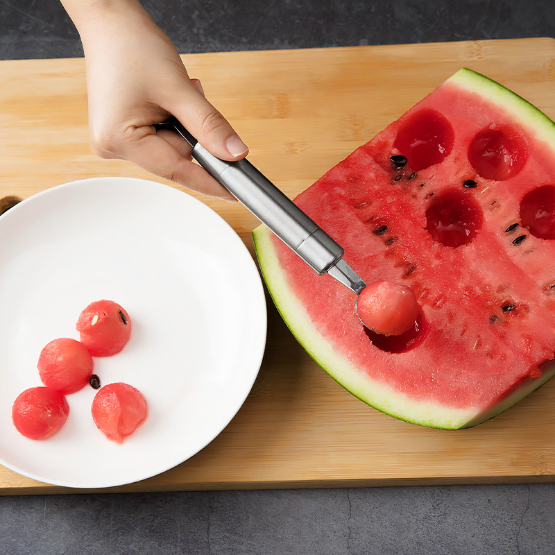 不锈钢水果西瓜挖球圆勺子神器雕花工具水果分割器