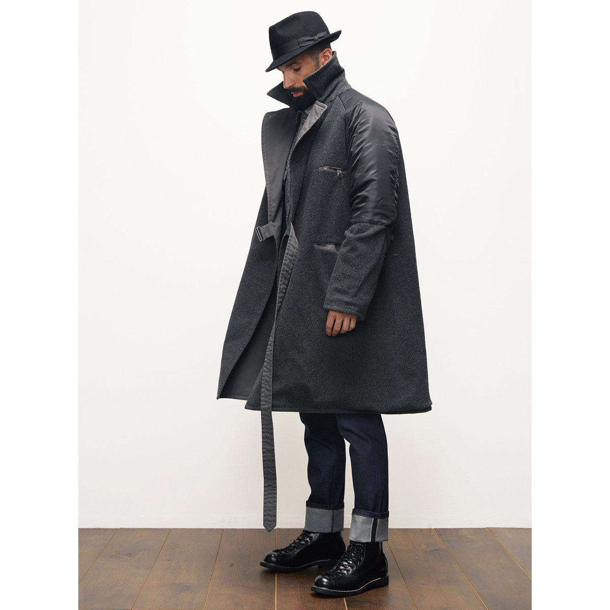 coat防雨两面穿宽松军事风衣高端秋冬重磅复古战壕大衣tielocken