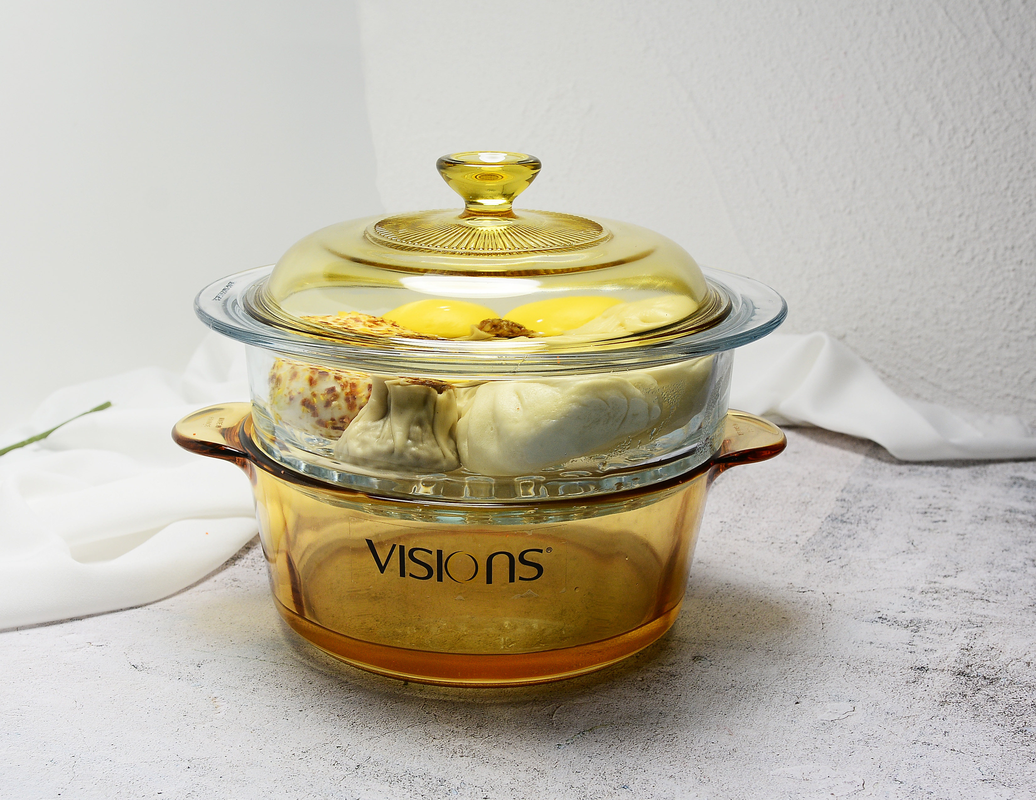 正品美国康宁晶彩透明vs-323.25l树影玻璃汤锅炖锅