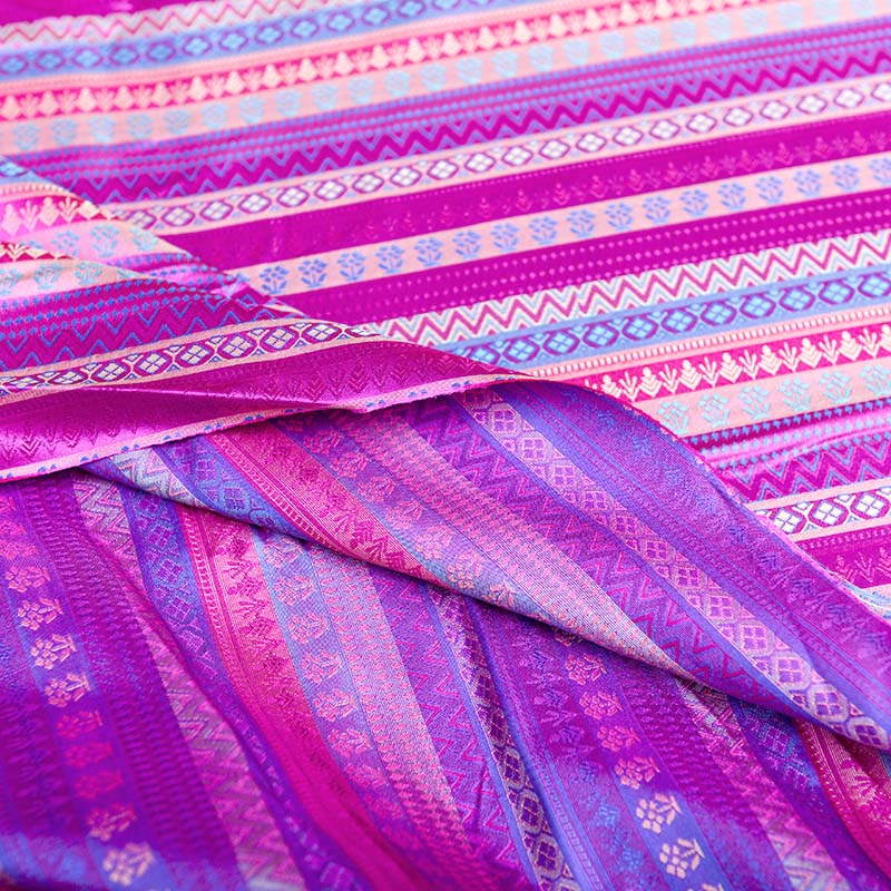 广西壮族壮锦田园织锦绸缎面料民族装饰舞台服装服饰壮锦