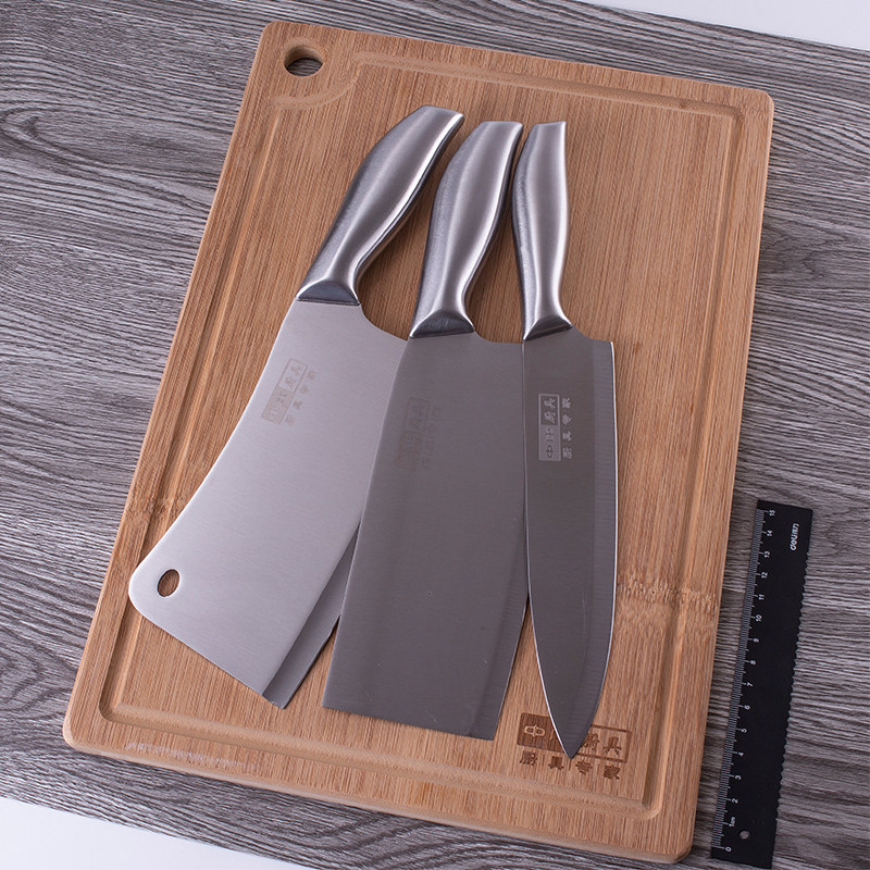 中康菜刀砍骨刀厨师刀家用中式超快锋利切片肉斩切刀案板组合套刀