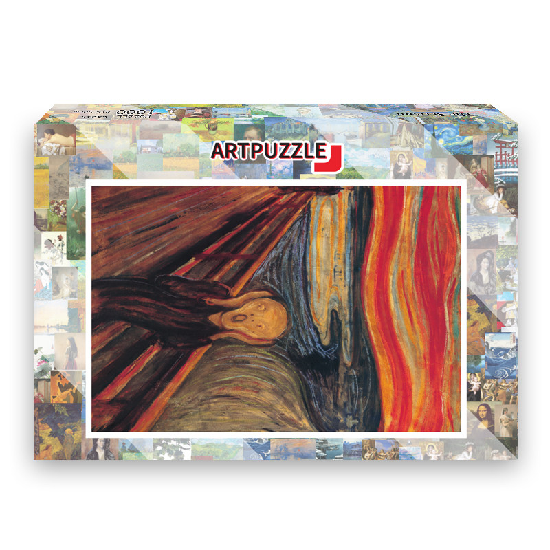 呐喊纸质拼图1000片成年减压大型益智世界名画蒙克进口品质