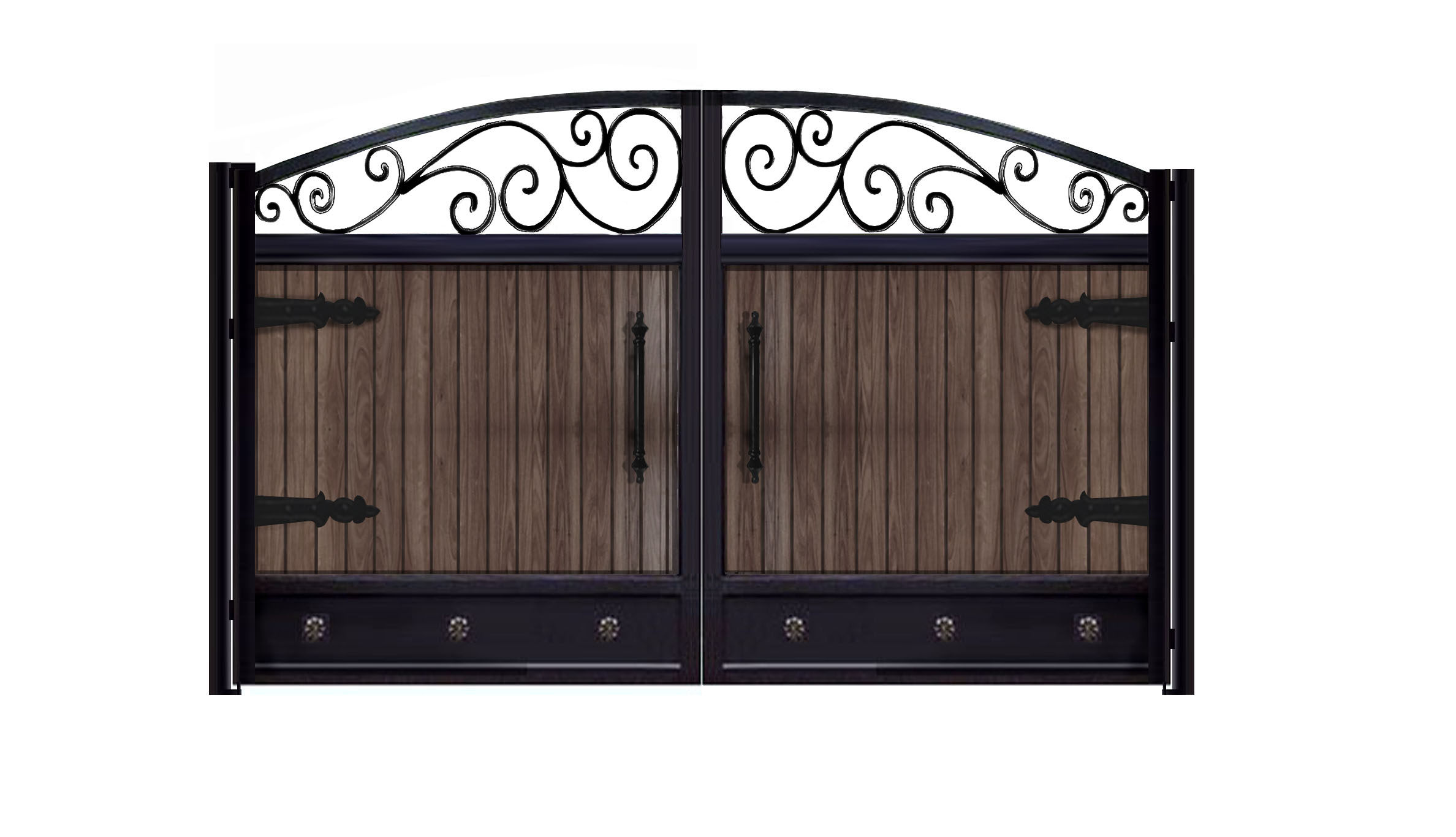 欧式铁艺别墅门庭院门开门铁门大门进户门花园庭院门