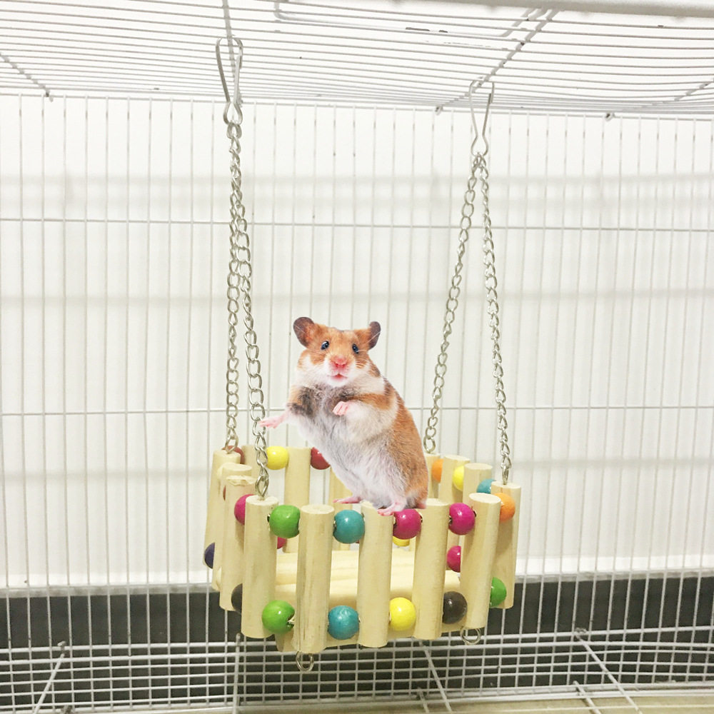 仓鼠龙猫松鼠蜜袋吊床吊窝秋千玩具摇床跨境动漫