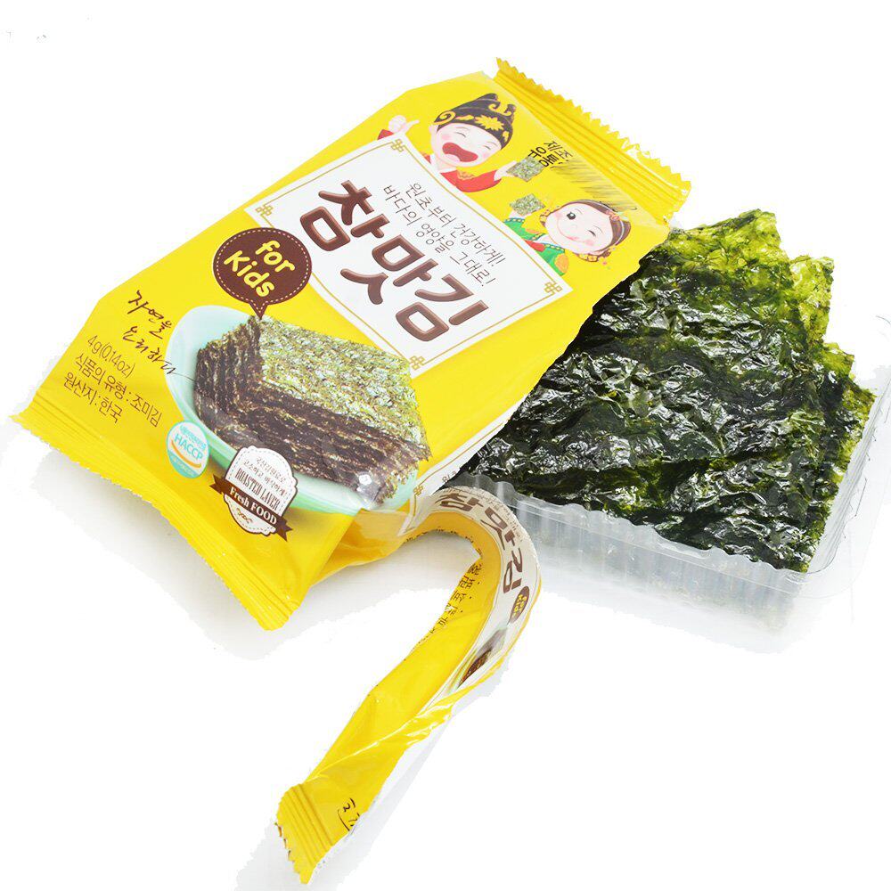 韩国全味道原味海苔10小包 进口儿童零食即食紫菜休闲美食小吃