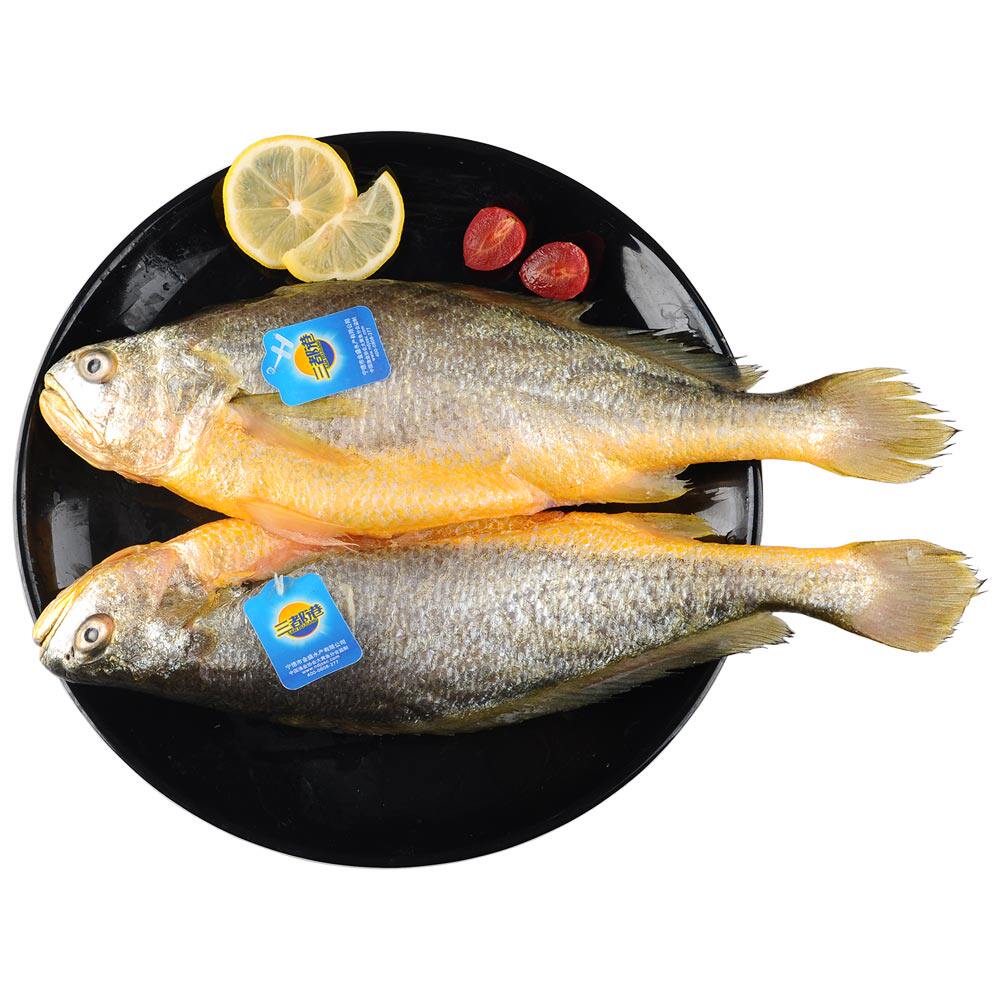 三去速冻大黄鱼黄花鱼新鲜生鲜冷冻水产内脏1000g黄鱼