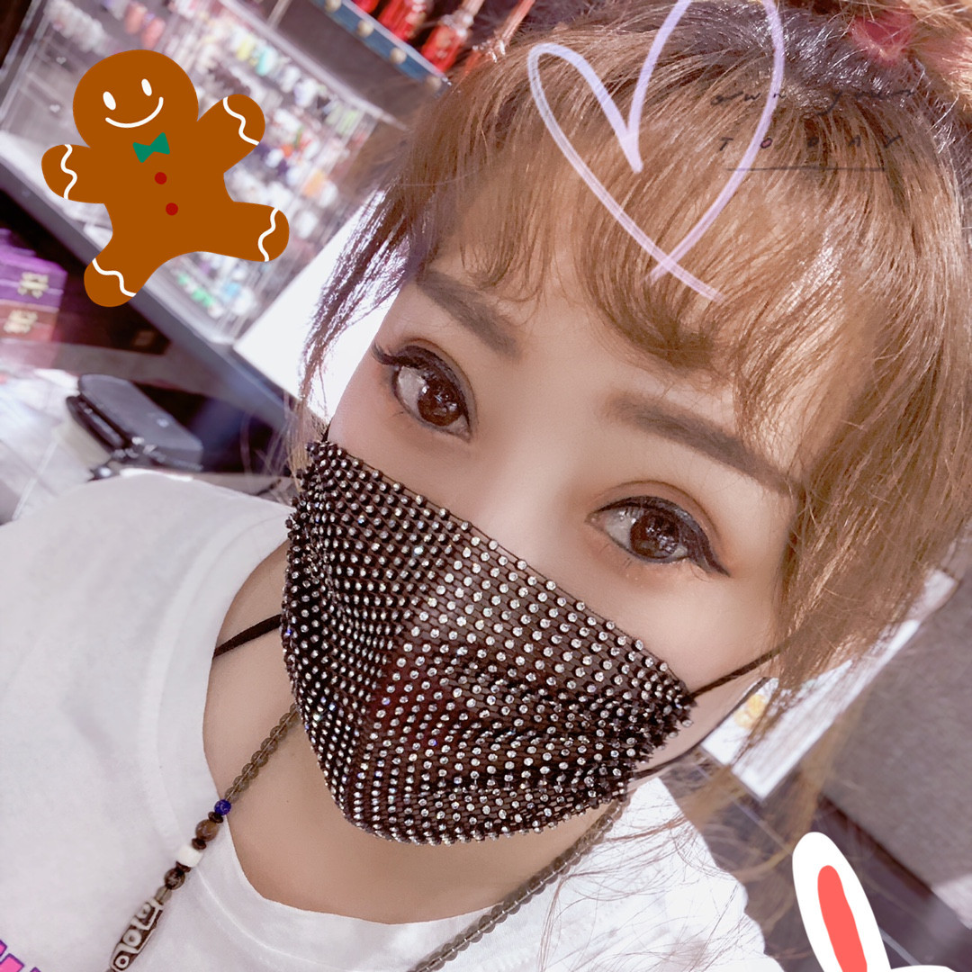 水钻口罩女夏立体钻石黑色网红明星同款镶钻口罩