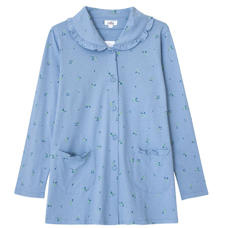 isyfen伊丝芬2020年秋冬专柜新品39948纯棉印花长袖睡衣裤家居服