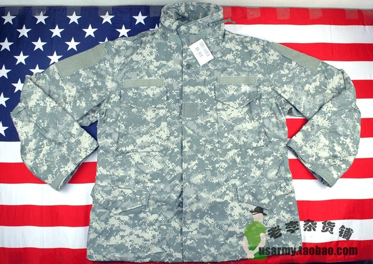 原品armyacuucp迷彩m65塑拉野战夹克风衣作训外套