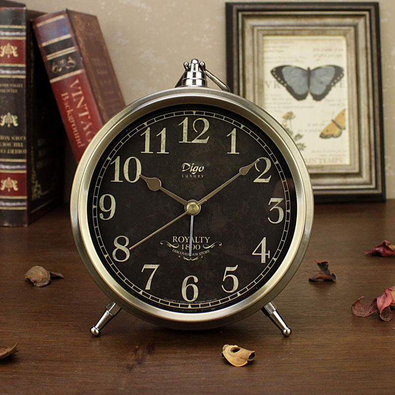 桌面钟表摆件客厅家用台式小型座钟卧室床头台钟