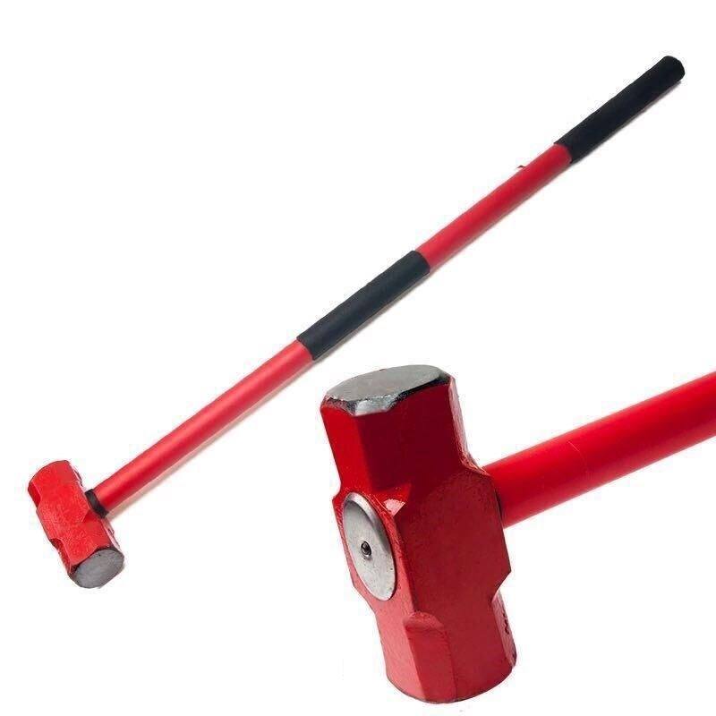 锤子八角炮锤22磅长柄锤敲工大石工大榔头大铁锤石工锤