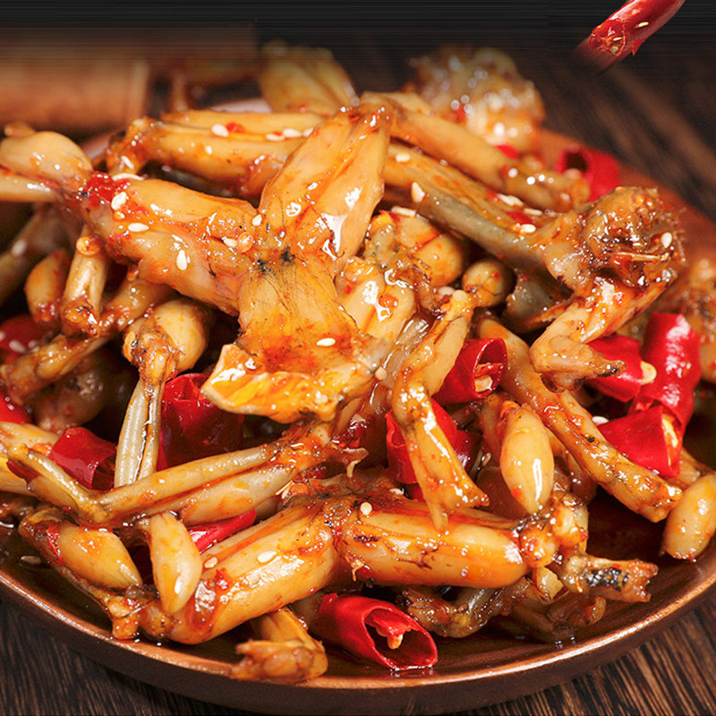 网红零食 麻香辣田鸡休闲食品田鸡卤味小吃零食成人款袋装田鸡