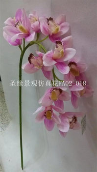 Cymbidium orchid gum flower simulation ດອກໄມ້ຫ້ອງດໍາລົງຊີວິດສະແດງດອກໄມ້ຊັ້ນ vase ຂ້າງຕູ້ໂທລະພາບ