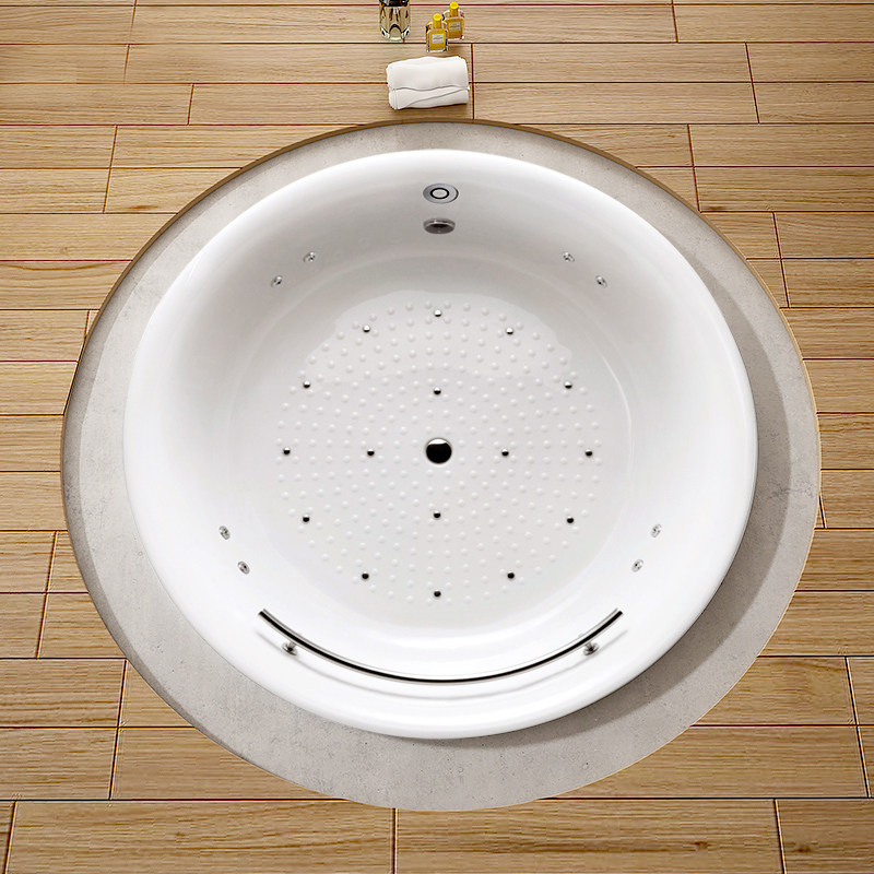 toto珠光气泡冲浪按摩浴缸圆形家用成人日式浴盆1.7米ppyd1720hpt
