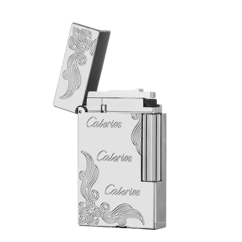 calories卡路全铜清脆朗声钢音侧滑砂轮充气打火机充气打火机