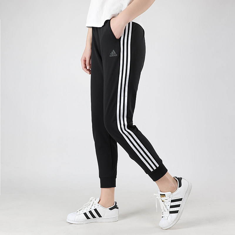 adidas阿迪达斯女裤长裤官网旗舰正品运动休闲小脚运动长裤