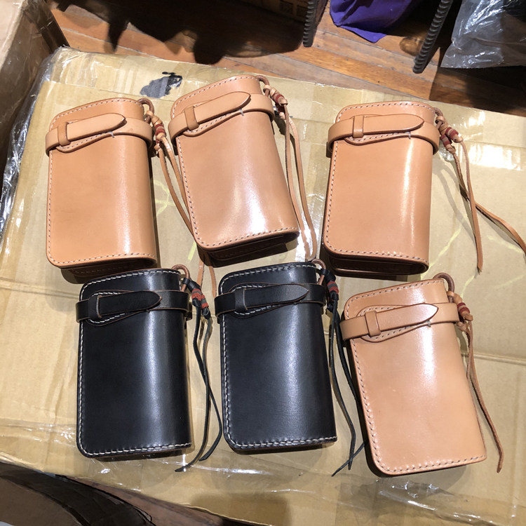 tenjinworks日本天神高密度密度枥木牛皮手工复古钱包