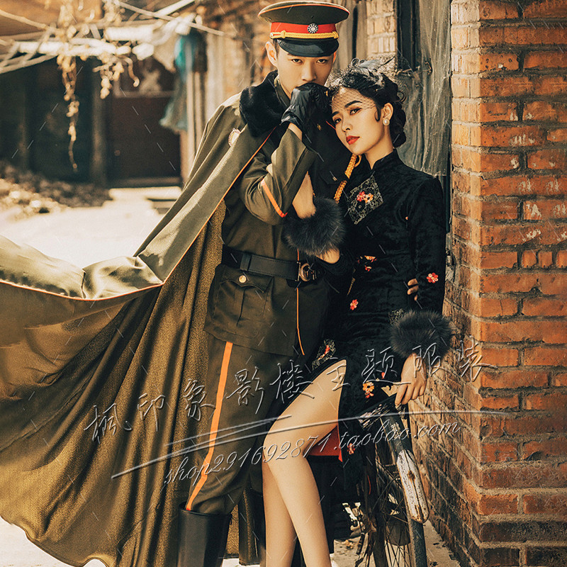 影楼拍照主题服装新款军阀大帅情侣街复古民国婚纱