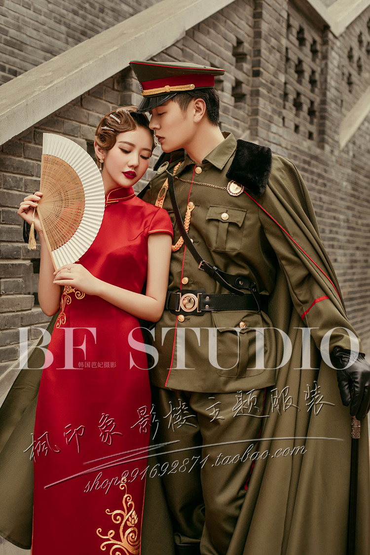 影楼拍照主题服装新款军阀大帅情侣街复古民国旗袍