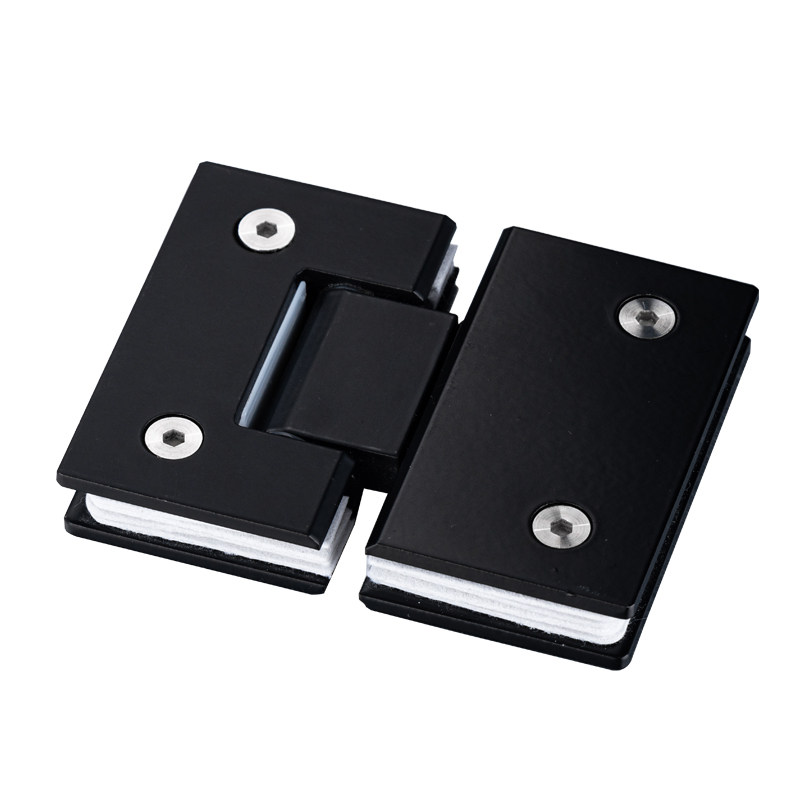 玻璃门浴室淋浴房合页不锈钢拉丝黑色135度门夹铰链铰链