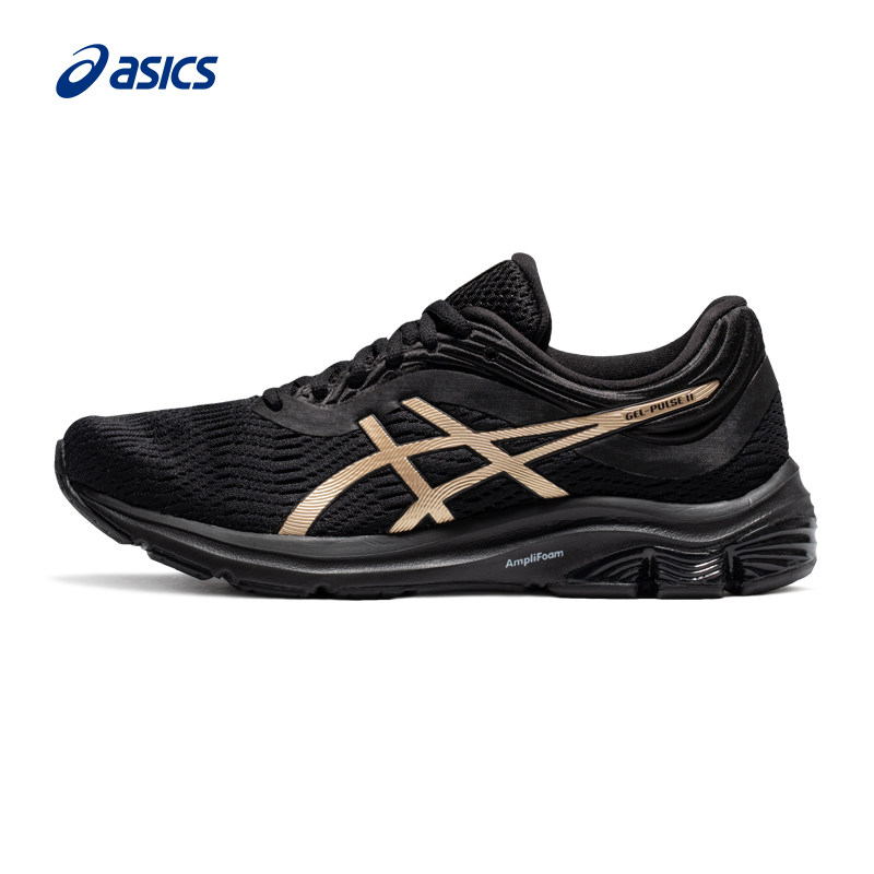 asics亚瑟士跑鞋gelpulse缓冲黑金网面运动鞋1012b138001跑步鞋
