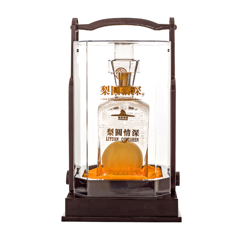 情深带梨40度梨圆手提礼盒盒装650ml单瓶邯郸白酒