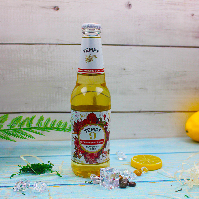 啤酒丹麦原装进口诱惑9号草莓酸橙露酒果味330ml啤酒