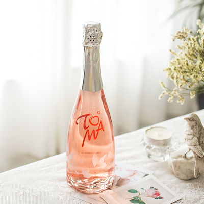 toma朵玛桃红起泡酒玫瑰瓶高颜值气泡酒葡萄酒低度甜酒少女心香槟