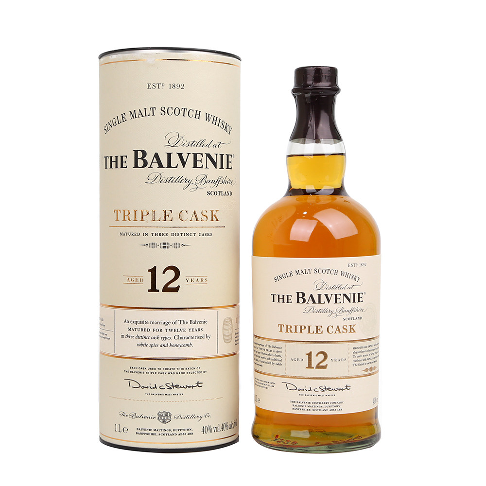 洋酒balveniedoublewood百富12年单一麦芽苏格兰威士忌