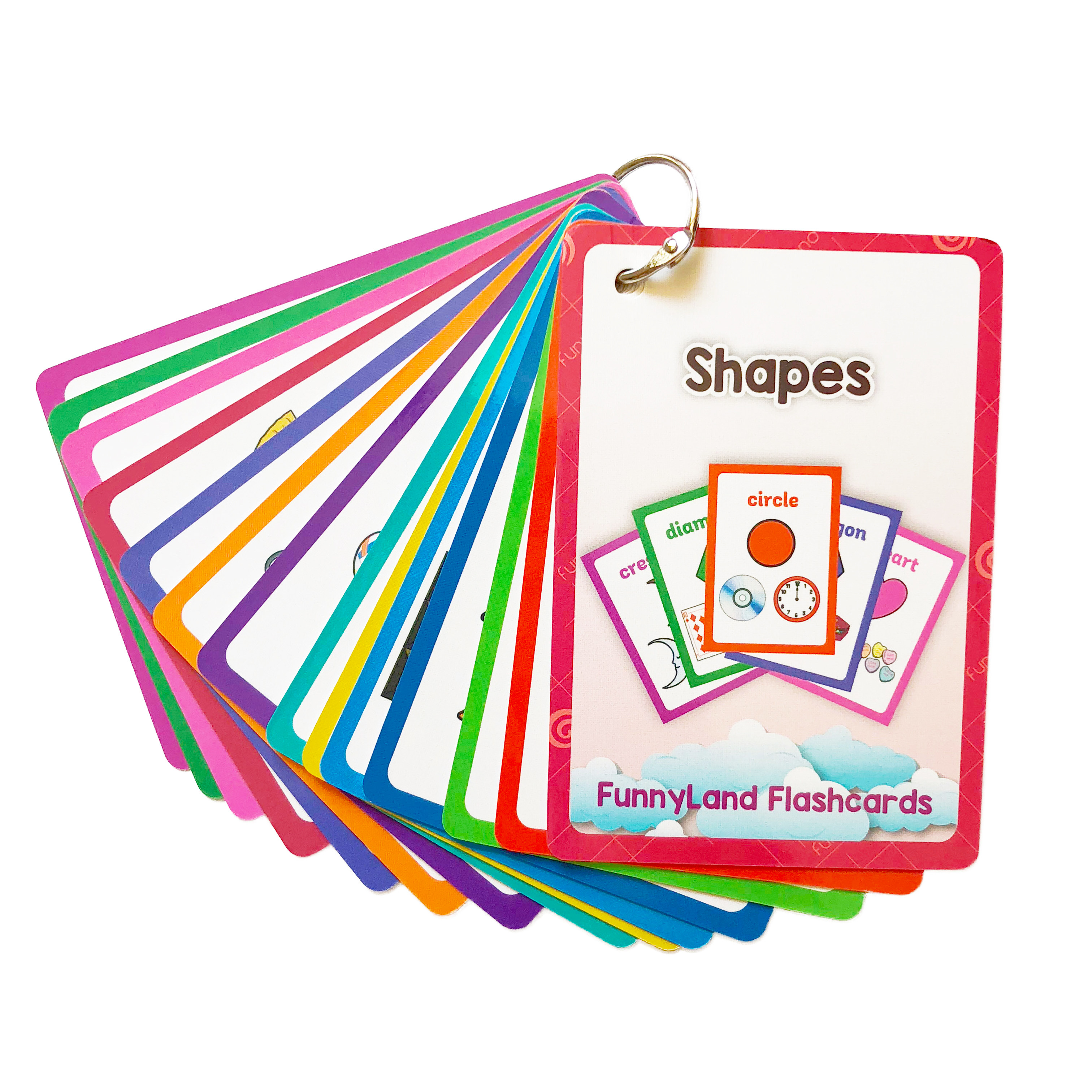 小达人点读幼儿启蒙英语形状认知单词卡片早教早教闪卡