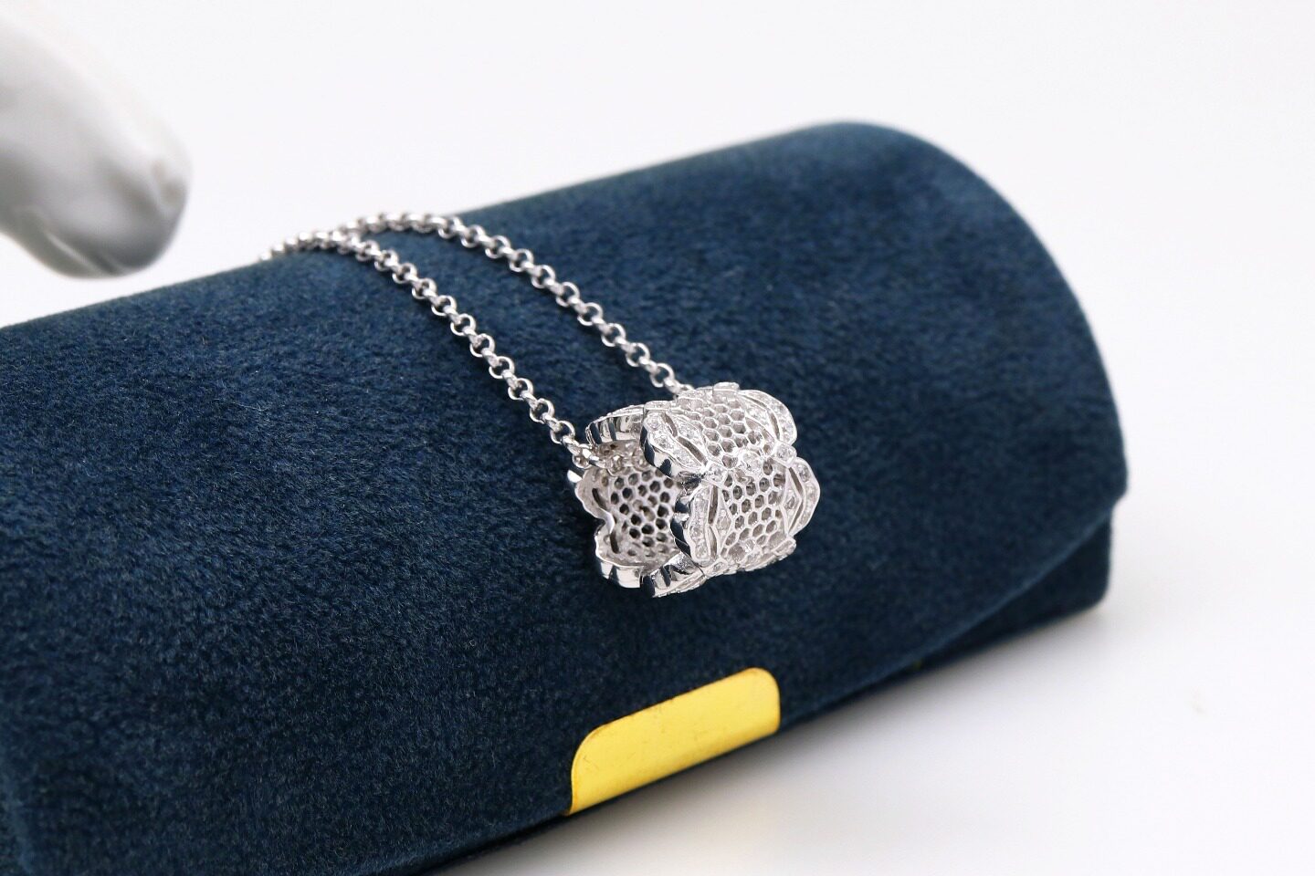 国际大牌御用工厂意大利银饰轻奢定制蜂窝楼吊坠项坠