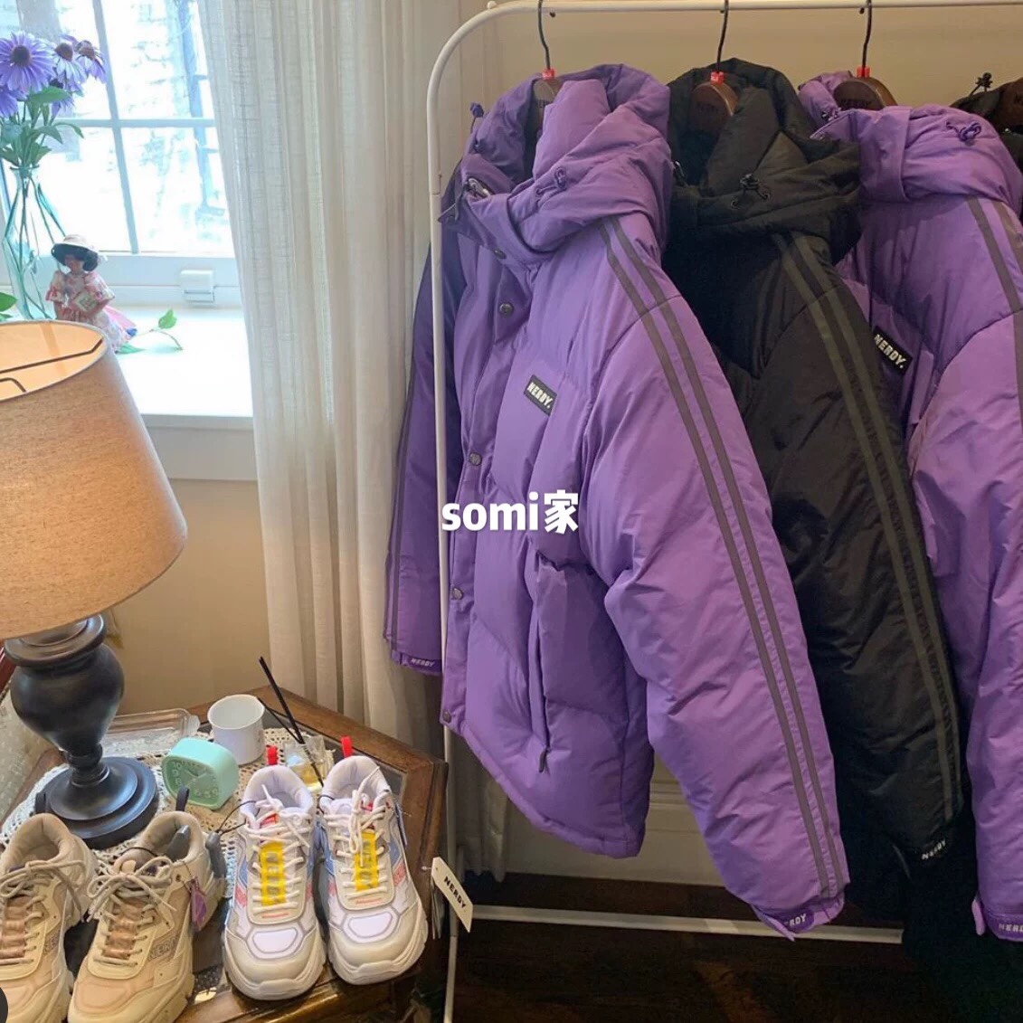 【现货】somi家 韩国直邮nerdy反光羽绒服短款长款 ins网红同款