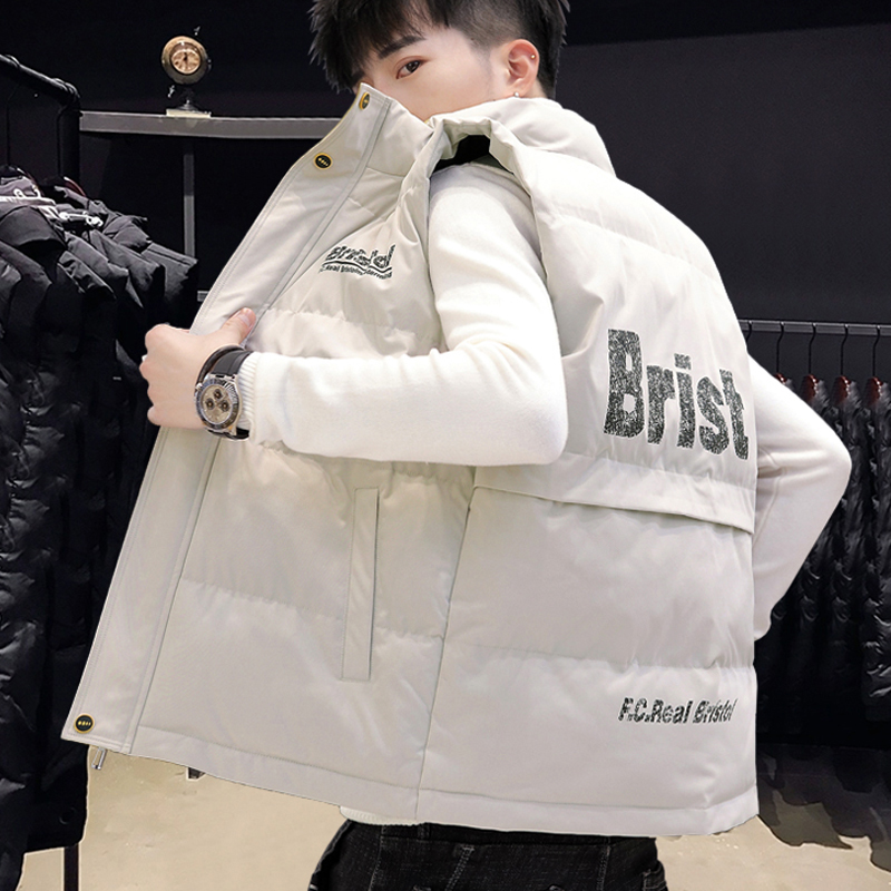 马甲男秋冬季韩版潮流羽绒棉保暖外穿加厚坎肩男式马夹外套男潮牌