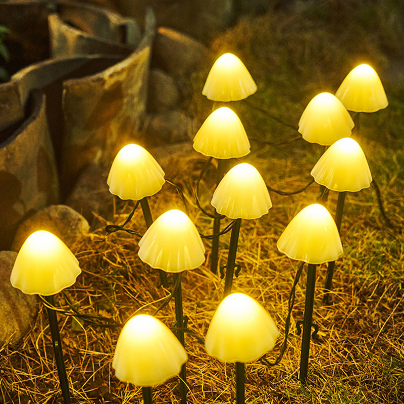 太阳能户外花园发光蘑菇灯草草坪灯装饰露台景观灯景观庭院灯饰