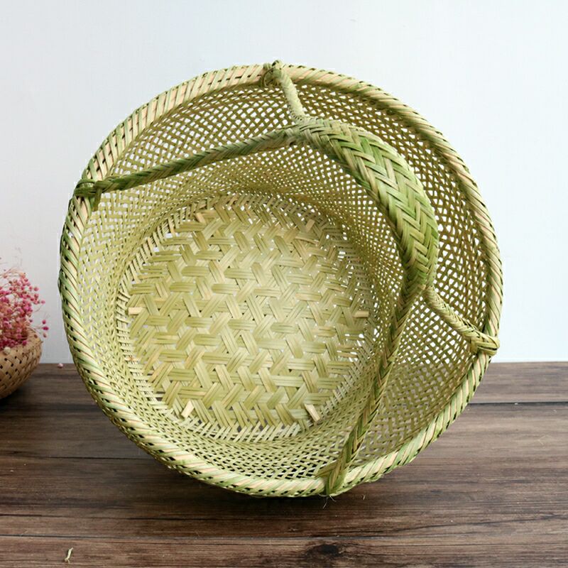 篮子竹编竹篮手提菜篮农家手工竹制品采摘水果竹编