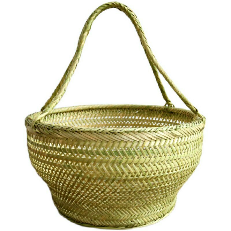 篮子竹编竹篮手提菜篮农家手工竹制品采摘水果竹编