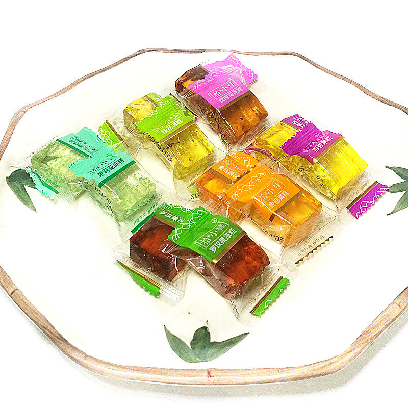 包邮2斤更优惠 鲜花冻糕果糕果冻系列 金桔果糕500克 多口味可选