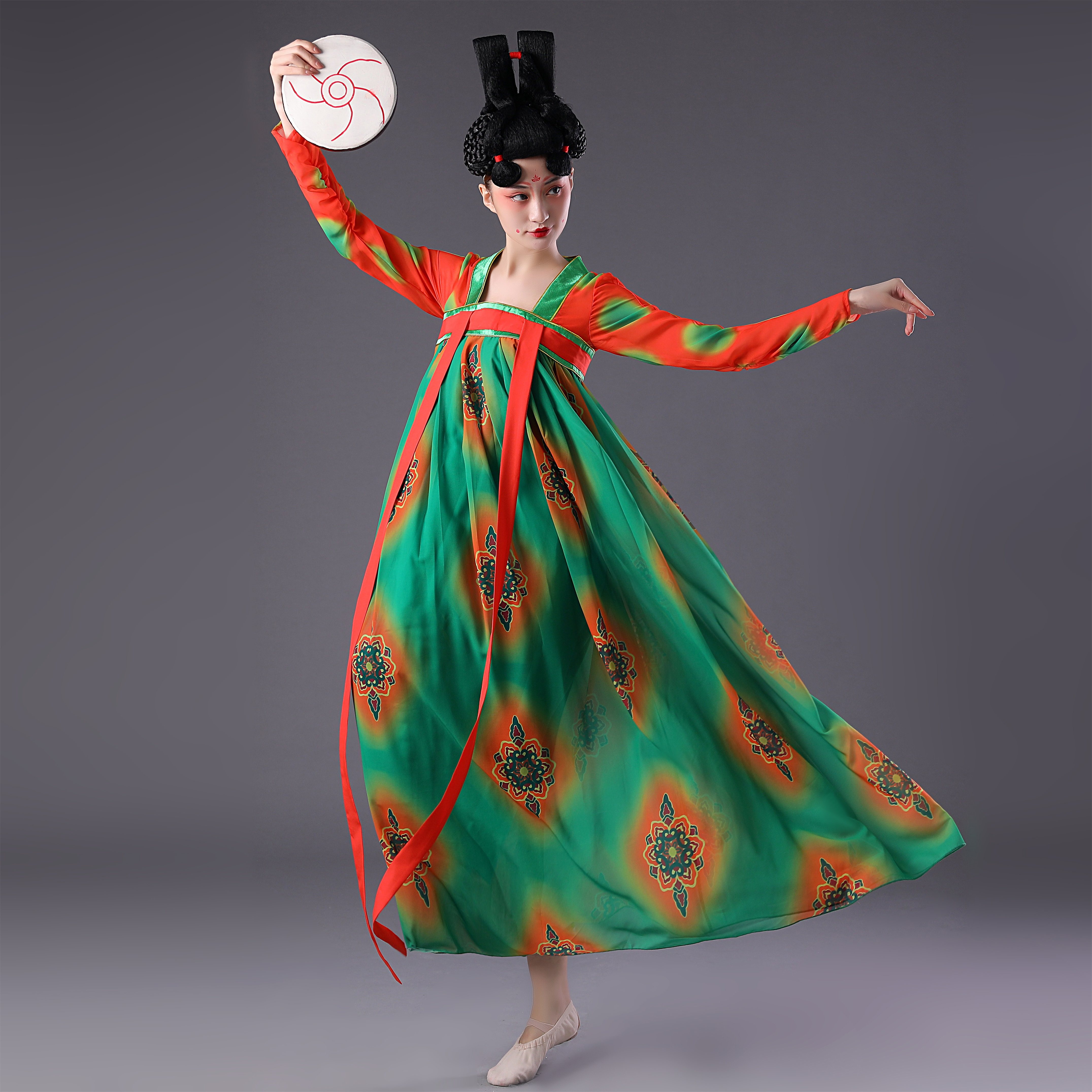 艺考郑州春晚唐宫夜宴舞蹈表演服唐齐胸襦裙民族服装