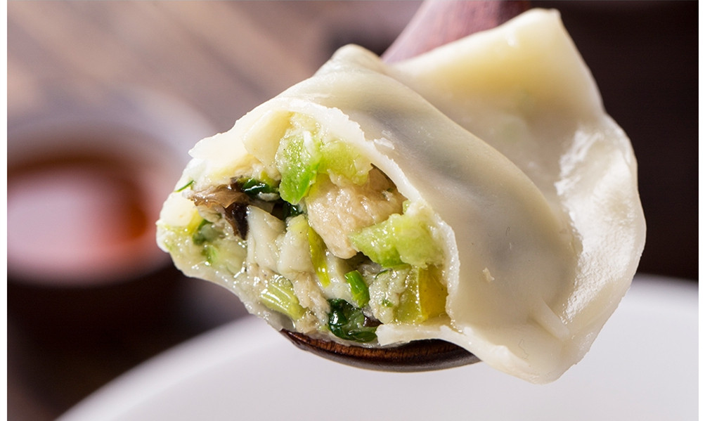 水饺三士居净素水山东白菜饺子包装儿童水饺