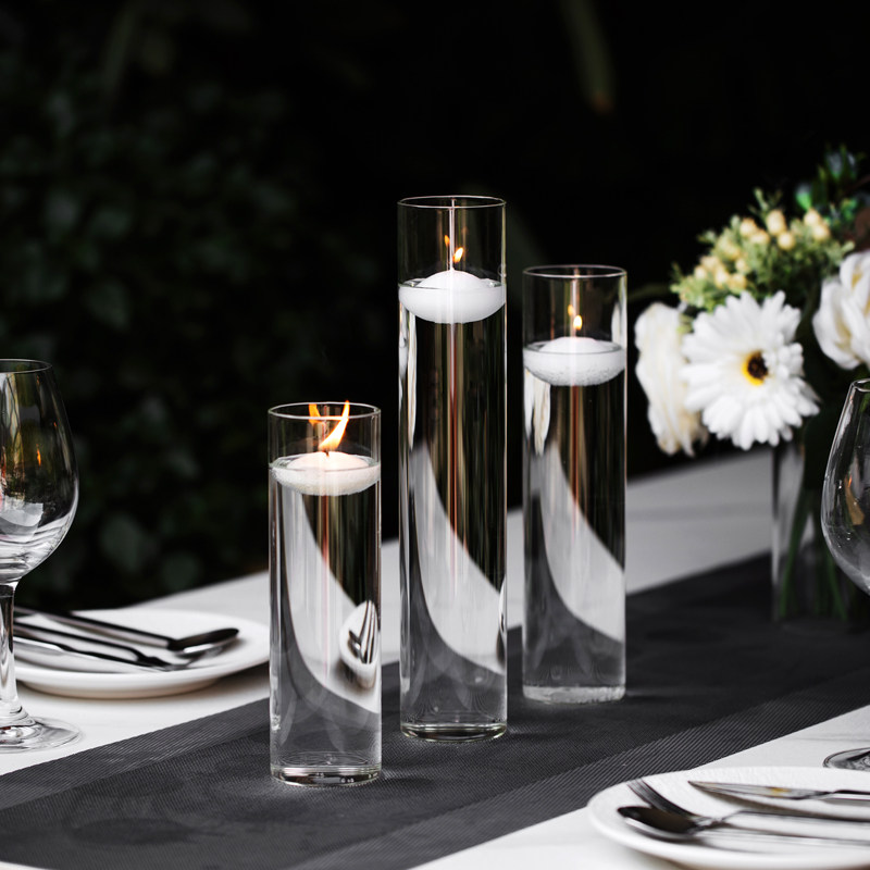 欧式玻璃烛台情人节浪漫晚餐氛围生日装扮酒店烛台