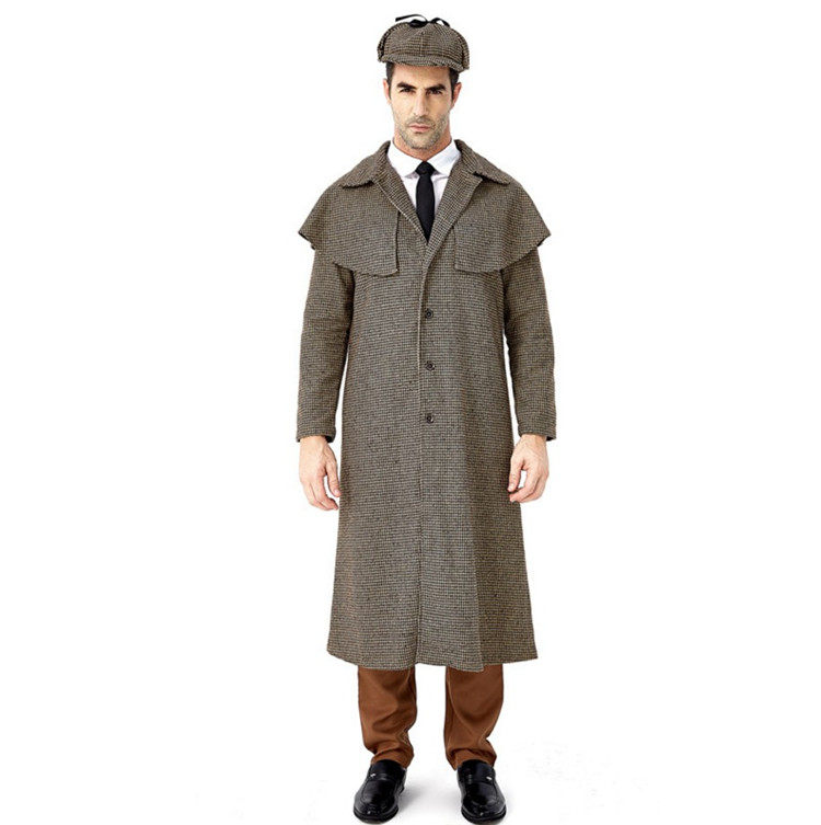 万圣节服饰cosplay儿童成人夏洛克福尔摩斯服装侦探神探服饰