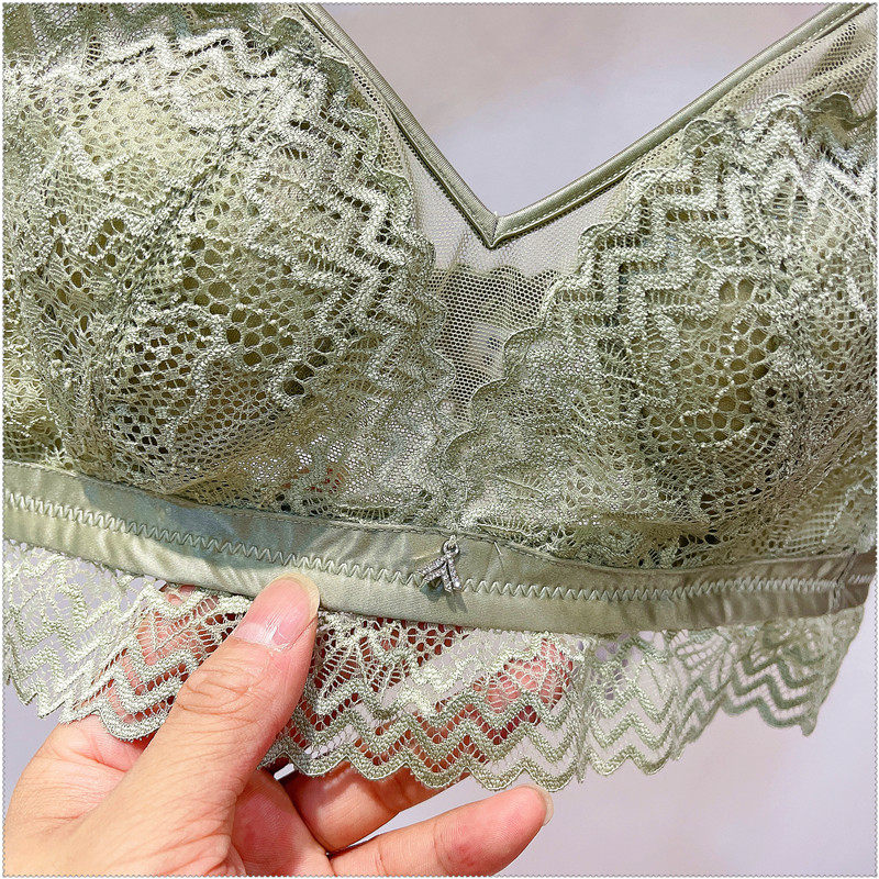 爱眸8680夏季蕾丝超薄水晶胸罩大胸显小内衣文胸